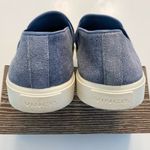 Vince  Blair Suede Slip On Sneaker Flat Shoes Indigo Blue Leather 8.5 Low Top Photo 8