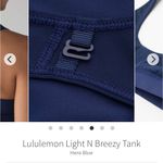 Lululemon  Light And Breezy Tank/Sportsbra Sz 6 Photo 4