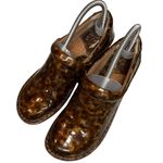 BOC Born Concept Brown Leopard Animal Print Slip On Clogs Mules Shoes Size 8 Photo 3