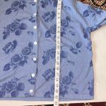 Cathy Daniels  Blue Floral‎ Cardigan M Button Up Photo 4