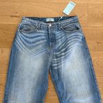 Revice Denim  Jeans Button Hems Wave Whiskers Hunter Size 28 Blue Current Photo 1