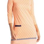Cabana Life Cabana Shift Dress Fisher Island Print Comfy Stretch Size Small NWOT Orange Photo 1