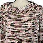 Allison Daley Petite Large Sweater 3/4 Sleeve Stretch Split Cowl Neck Buttons Photo 1