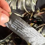 ZARA Black Green Tropical Long Sheer Sleeves Bodysuit Lace Up Medium Photo 8