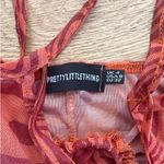 Pretty Little Thing  - Swirl O Ring Mesh Mini Beach Dress in Burnt Orange Photo 2