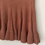 Free People Solid Gold Knit Skirt Cocoa Heather Photo 5