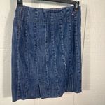 Tommy Hilfiger  Women's Dark Wash Blue Jean Pleated Stretch Skirt Size 2 EUC Photo 3
