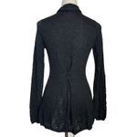 Anthropologie Knitted & Knotted Silk Blend Tie Waist Cardigan XS Gray Whimsigoth Photo 2