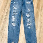 C'EST TOI DISTRESSED BOYFRIEND JEANS Raw hem sz 9/28 Blue Photo 1