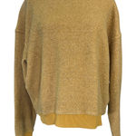 Outdoor Voices Wool Blend Crewneck Sweatshirt Mustard Yellow Size L Photo 0