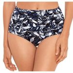 MiracleSuit Norma Jean Bottom Size 16 Swim NWT Retro Ruched Plus Shimmer Shadows Photo 0