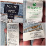 J.Crew Mid-Rise Flare Crop Jeans Light Wash Button Fly Denim Size 27 Petite Photo 2