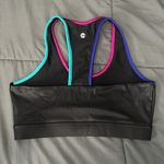 Bandier All Access Seam Shine Front Row Bra Size Large Black Photo 2