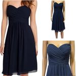 Camille La Vie  Strapless Crisscross Bodice Semi Formal Cocktail Wedding Dress 4 Photo 1