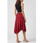 Danielle Guizio GUIZIO Soffiano Asymmetrical Skirt, Bordeaux, Small Photo 2