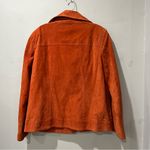 Chico's Jacket Women’s 3 (XL) Burnt Orange Suede Leather Collared Double Vintage Photo 6