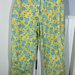 Lilly Pulitzer Vintage  Ankle Length Yellow Blue‎ Floral Print Cuba Libre Size 4 Photo 0