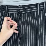 Armani Collezioni Armani‎ Collezioni Pinstripe Pleated Wool Blend Trouser Pants Size 12 Academia Photo 4