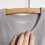 Abercrombie & Fitch A&F • Ribbed Scuba Bodysuit grey high neck racerback sleeveless tank thong Photo 3