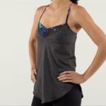 Lululemon Size 8 Roll Out Tank Heathered Black Petal Pop Yoga Flowy Boho Floral Photo 10