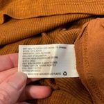 Knox Rose Womens XS Top Brown Ribbed Henley Embroidered Shoulder Detail Tee NWT Photo 4