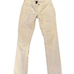 White House | Black Market Women's Slim Leg Jeans Size 2 White Floral Photo 2