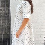 Old Navy White and black polka dot button down midi dress with short sleeves sz L / no tags  Photo 2