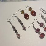 Women’s Lot Of 4 Costume Earrings Pierced Dangle Drop Photo 8