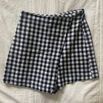 Gingham mini skirt skort black and white Size XS Photo 0