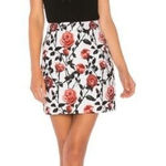 Asilio Case Of Roses Skirt Size 4 Floral Mini White Pink Photo 0