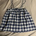 Madewell  Indigo Plaid Tank Top Size M Photo 2