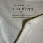 Talbots Womens Size Large Petite White 100% Pima Cotton Short Sleeve T Shirt Photo 3