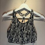 Kona Sol New  Women’s High Neck Bikini Top Black Cream Beige Size XL NWT Photo 3