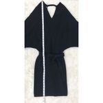 Gianni Bini  Black Low Cut Fitted Mini Sweater Dress Sexy Party LBD Size Small‎ Photo 8