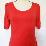 Banana Republic Factory Shift Dress Womens Size Small Red Short Sleeve Midi Photo 1
