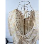 See By Chloe  yellow Floral Print blouse Silk Blend Short Sleeve Boho Size 42 Photo 10