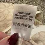 Etcetera  white & tan knit knee-length pencil skirt size M Photo 5