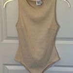 Princess Polly Cream Ribbed Bodysuit 8 Photo 0