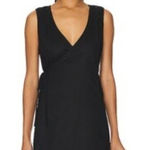 NEW SNDYS. Ellie Wrap Mini Dress‎ in Black Small Photo 0