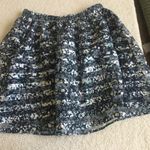 Xhilaration Striped Floral Skater Skirt Pockets Black - Sz Medium Photo 12