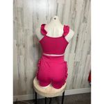 Pink two piece set of shorts and top Size M Photo 4