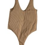 Anwnd Beige Bodysuit Tank Top Women Size Large NWT | 10H-45 Photo 3