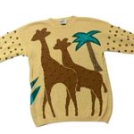 Vintage 80s Cervelle Giraffe Sweater size M Yellow Size M Photo 0