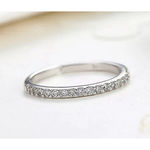 Boutique NEW Dainty 14k Gold Plated S925 Simulated Diamond Band Ring,‎ Adjustable Band Photo 3
