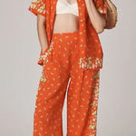 Anthropologie Rachel Antonoff Snyder High Rise Wide Leg Pants Floral Size 2X NEW Photo 0