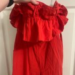 Red Ruffle Jumpsuit Size M Photo 7