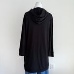 Majestic Filatures Sweatshirt Women 4 Large Black Hooded Deluxe Teeshirt Sweater Photo 3