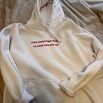 We’re Not Really Strangers Hoodie White Size XL Photo 0