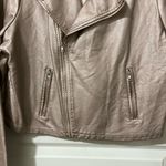 Material Girl  Shimmering Pink Leather Jacket Sz L Photo 2
