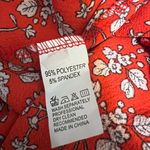 Women's Red Floral Wrap Mini Dress Short Sleeve Size S Casual Photo 6